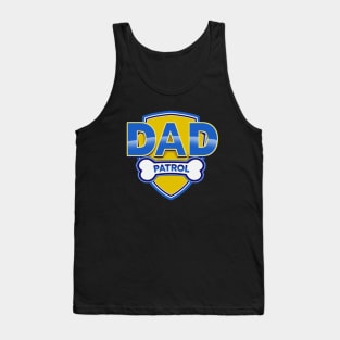 Funny Dad Patrol Dog Dad Tank Top